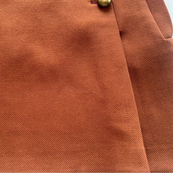 Express Button Front Sailor Mini Skirt in Brown | Size 6 - Picture 5 of 6